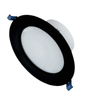 Empotrable LED Downlight 12W 6500K Negro para Interiores