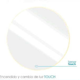 Espejo LED Redondo 29W Luz Regulable para Baño IP65