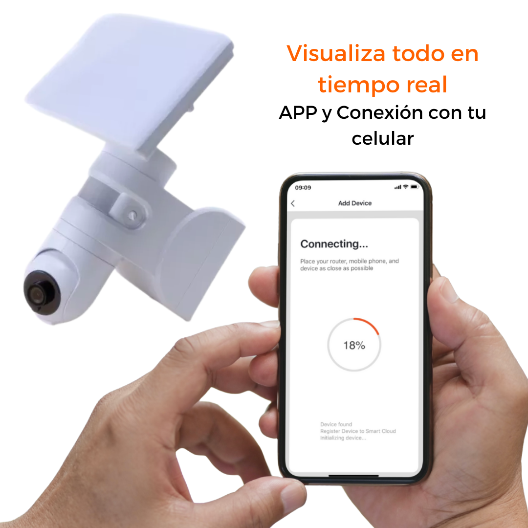 Cámara Seguridad Sensor Movimiento Wifi Exterior 1080p