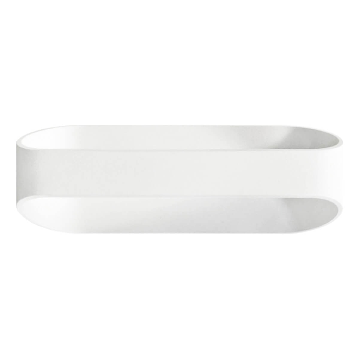 Luminaria de Pared Óvalo Blanco 12W ADE-008 | Iluminación Decorativa Blanco Cálido