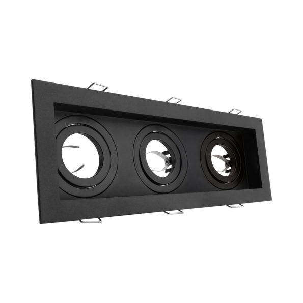 Empotrable dirigible decorativo TRIPLE color NEGRO ADE112