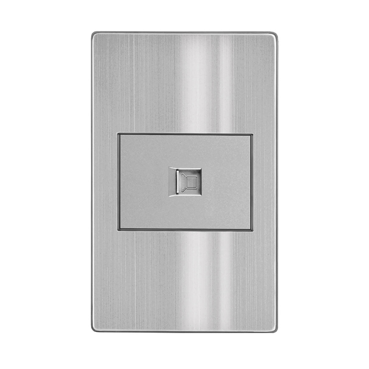 Placa de Contacto Red LAN RJ45 CAT5 - Diseño en Acero Inoxidable para Instalaciones de Red