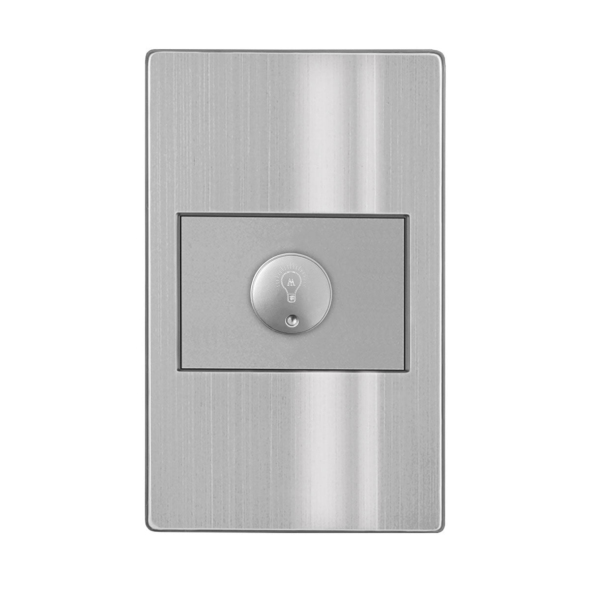 Placa de Contacto con Atenuador para Iluminación de hasta 100W - Diseño en Acero Inoxidable