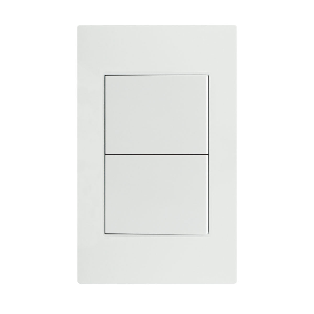 Placa Apagador de 2 Interruptores y 3 Vías - Policarbonato para Uso Residencial y Comercial