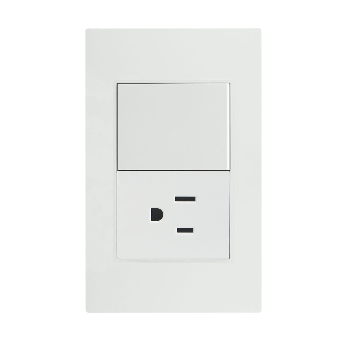 Placa de Contacto y Apagador de 1 Interruptor y 3 Vías - Policarbonato y Hierro Galvanizado para Uso Residencial y Comercial