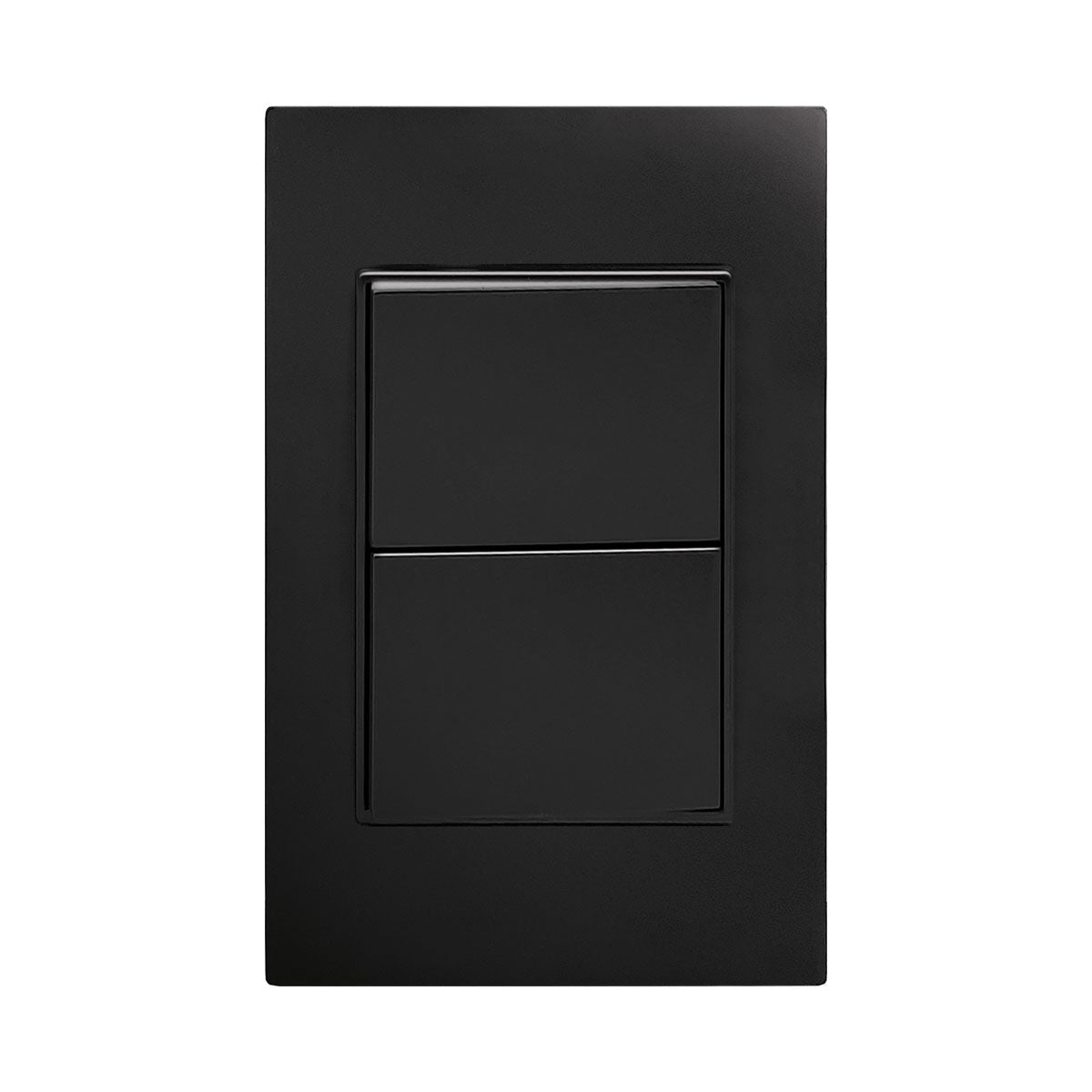 Placa Apagador de 2 Interruptores y 3 Vías - Policarbonato y Hierro Galvanizado para Uso Residencial y Comercial