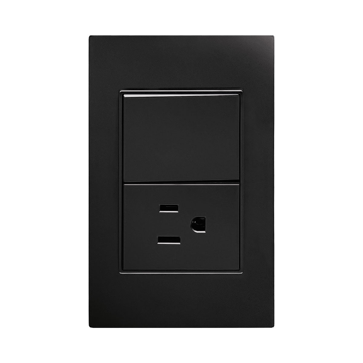 Placa de Contacto y Apagador de 1 Interruptor y 3 Vías - Policarbonato y Hierro Galvanizado para Uso Residencial y Comercial