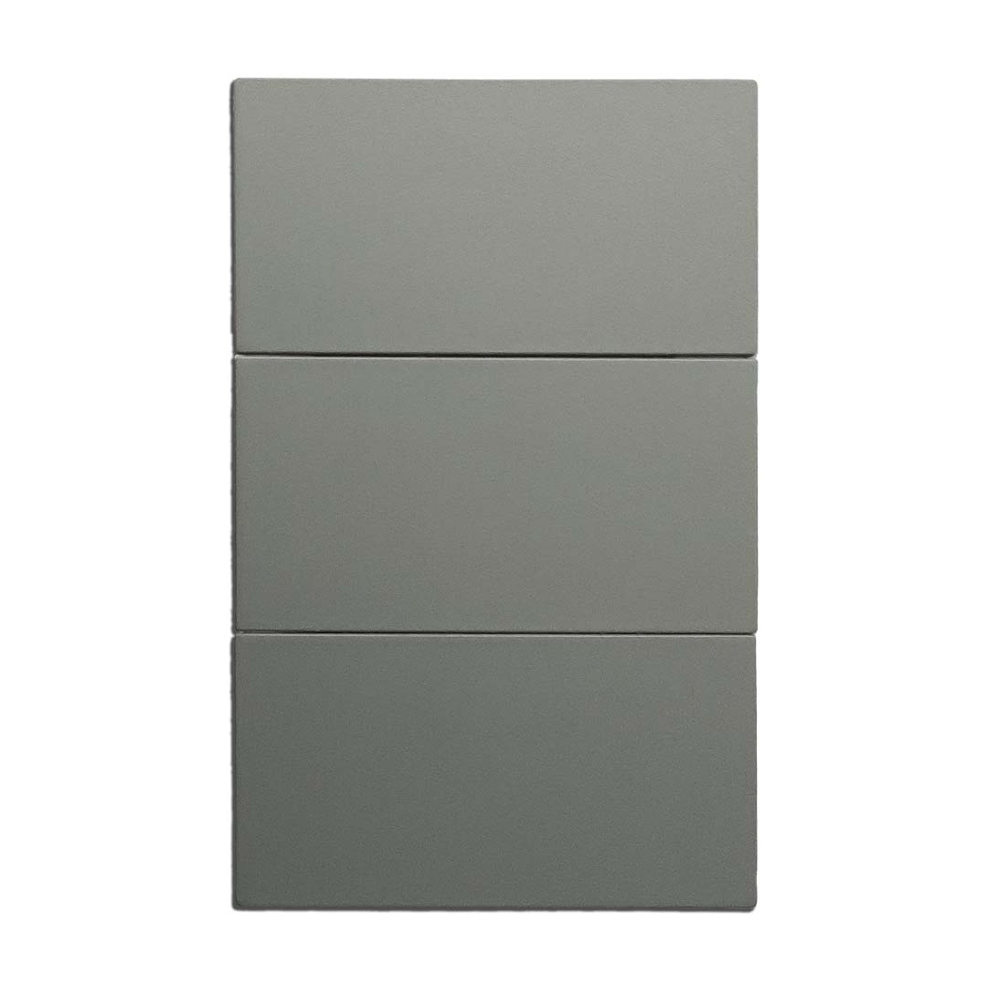 Placa Luxury Apagador de 3 Interruptores 3 Vías - Color Gris Oxford para Uso Residencial y Comercial