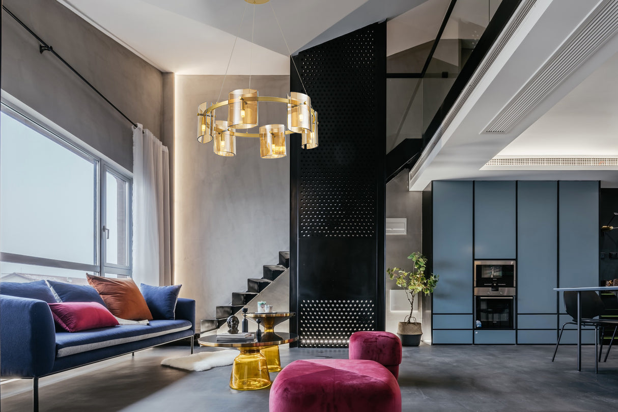 Lámpara Colgante BILOZ de Diseño Decorativo en Vidrio y Metal – Alta Elegancia Interior