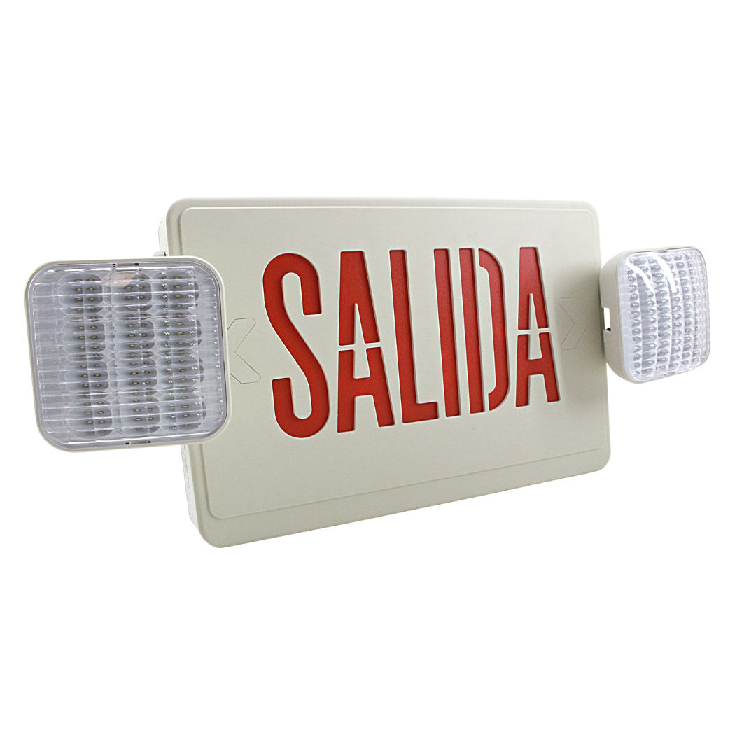 Luminaria de Emergencia BY-F5230A-R/G | Señal de Salida con Faros Integrados