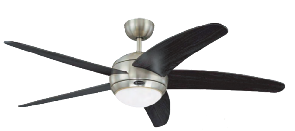 Ventilador de Techo con Luz LED para Interiores – Estilo Negro Cromado-S00828