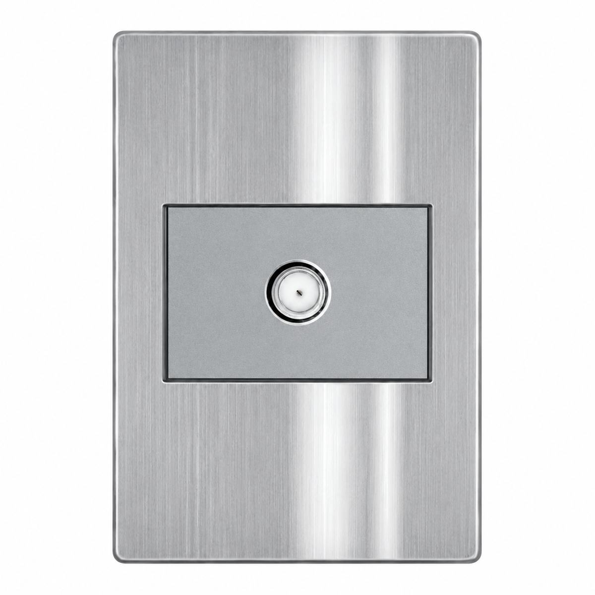 Placa de Contacto Coaxial para TV Metálica de Interior IP20