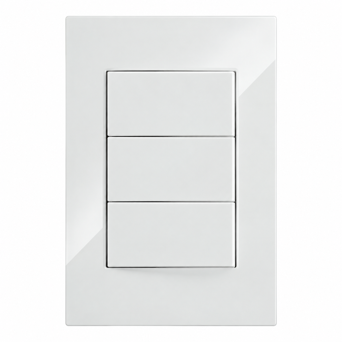 Placa Apagador Triple de 3 Vías Blanco 15A 127-250V Interior IP20