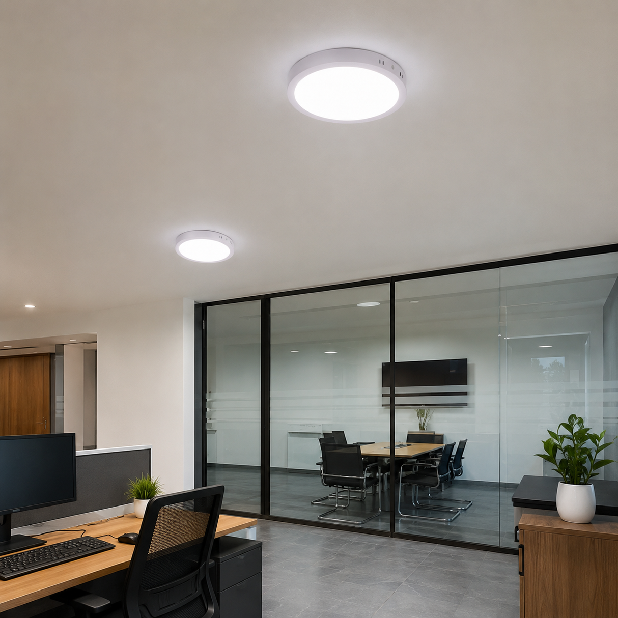 Panel LED Redondo de Sobreponer 18W Blanco B065