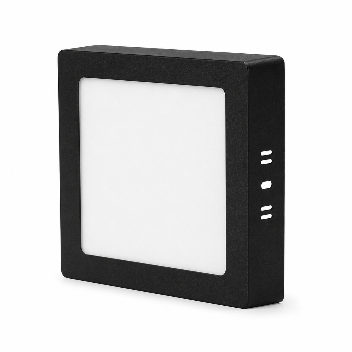 Luminario LED Cuadrado de Sobreponer 12W Negro Luz Fría 6500K