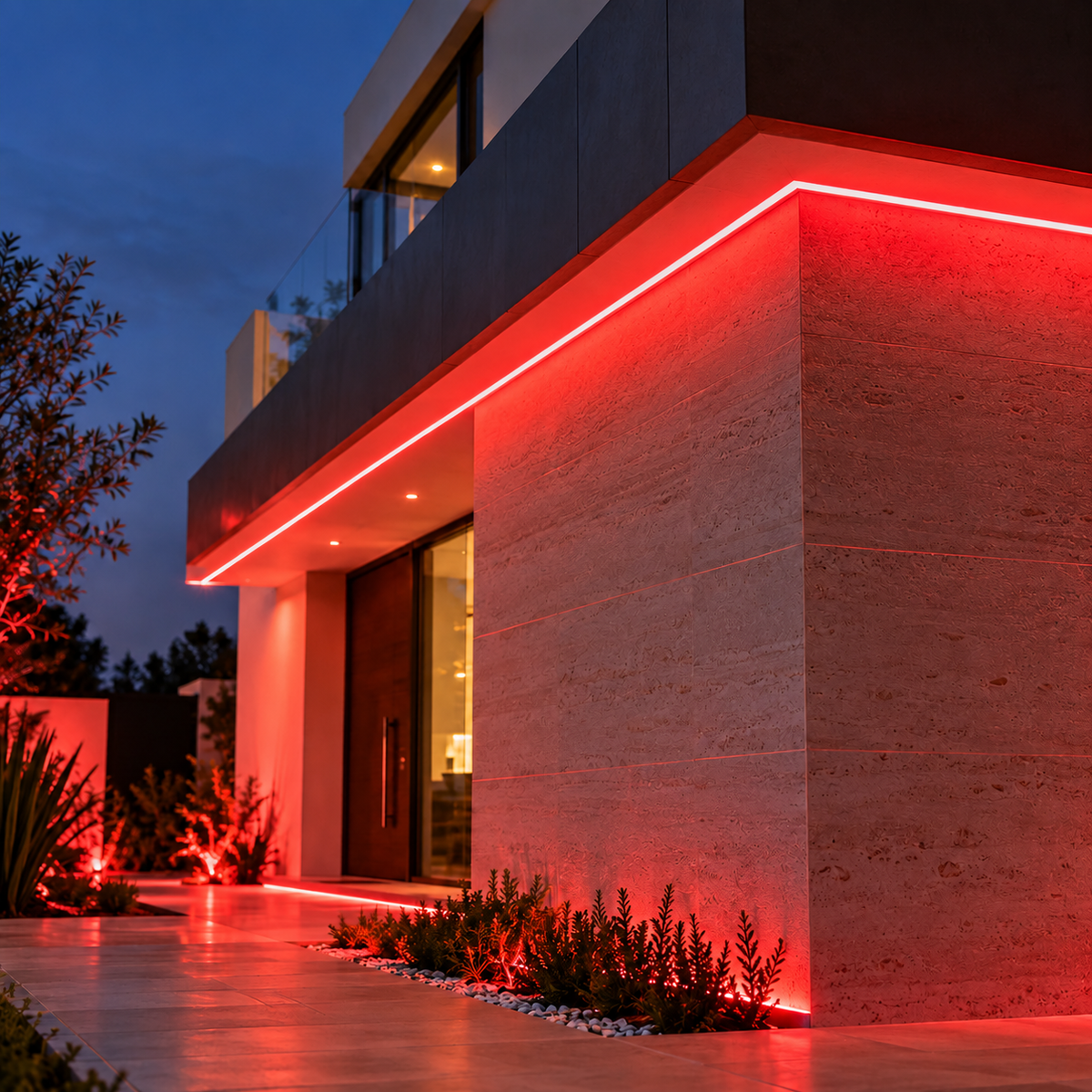 Manguera LED COB Roja 50m IP65 10W/m 127V para Interior y Exterior
