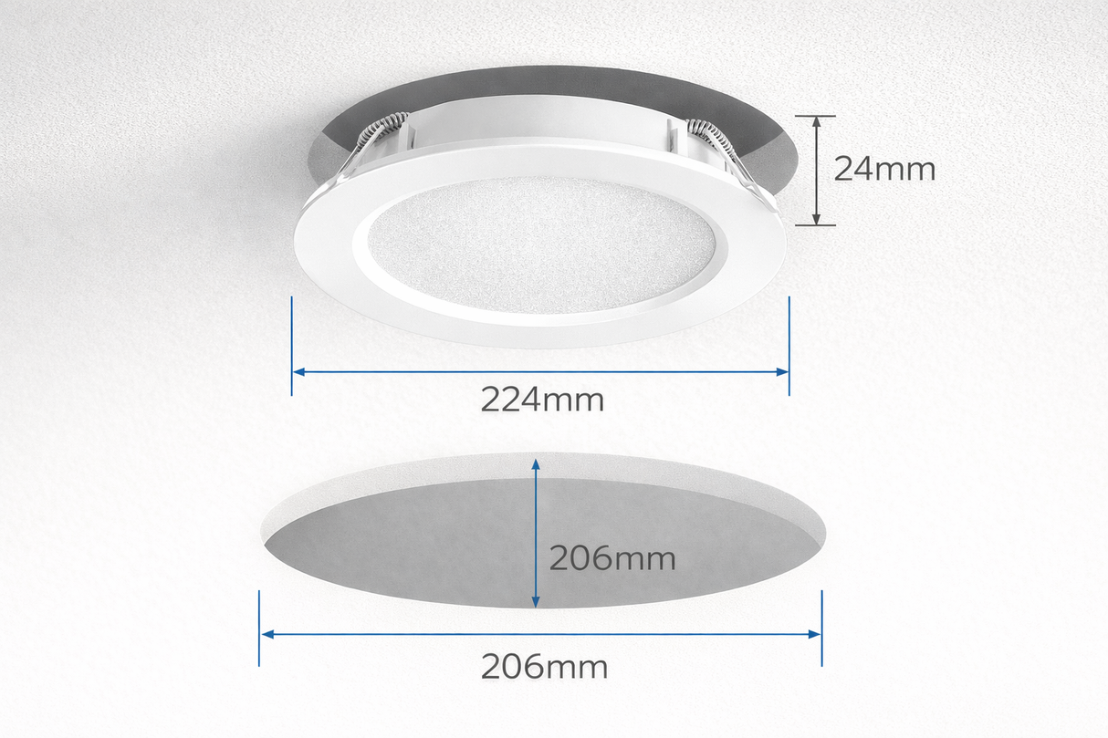 Panel Downlight LED 18W Luz Blanca para Empotrar Interior