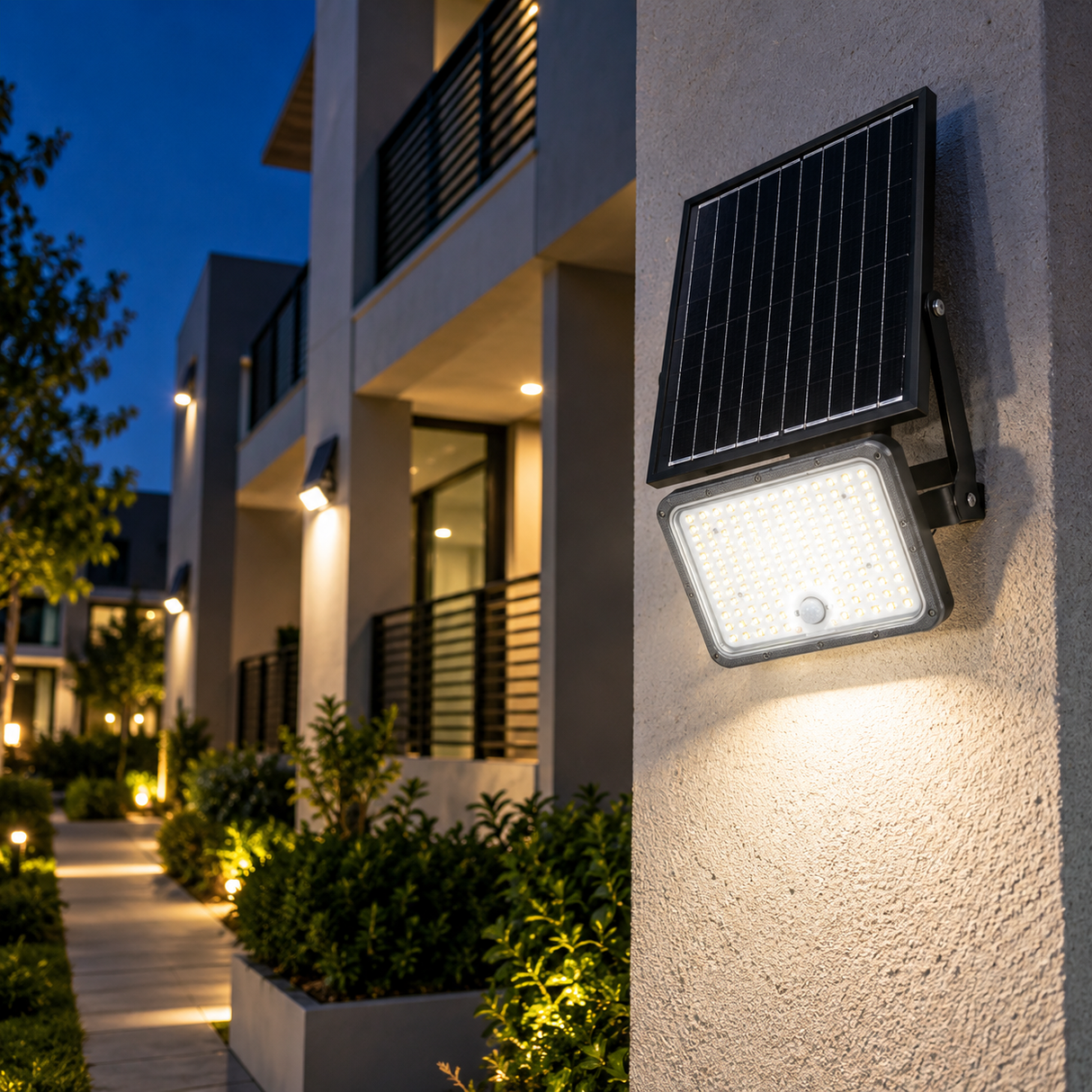 Reflector LED Solar 200W con Sensor PIR Exterior ASL-201