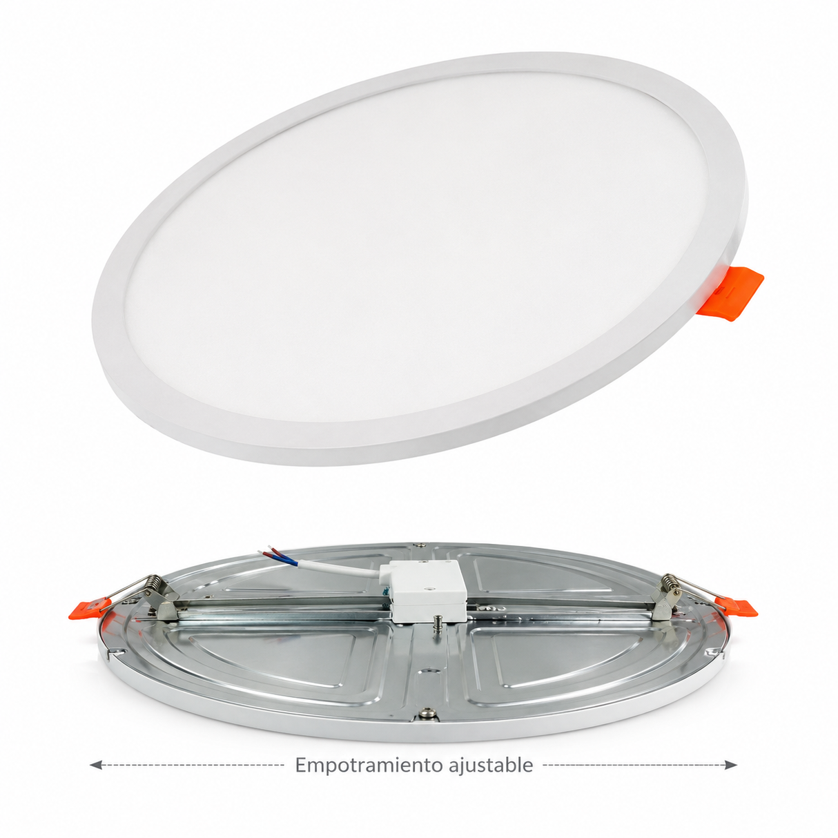 Panel LED Ajustable 10W 6500K Empotrable para Interior