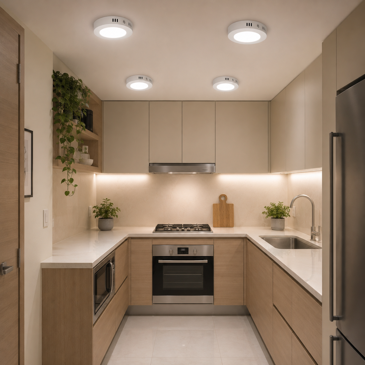 Panel LED Redondo Sobreponer 6W 6500K para Interiores