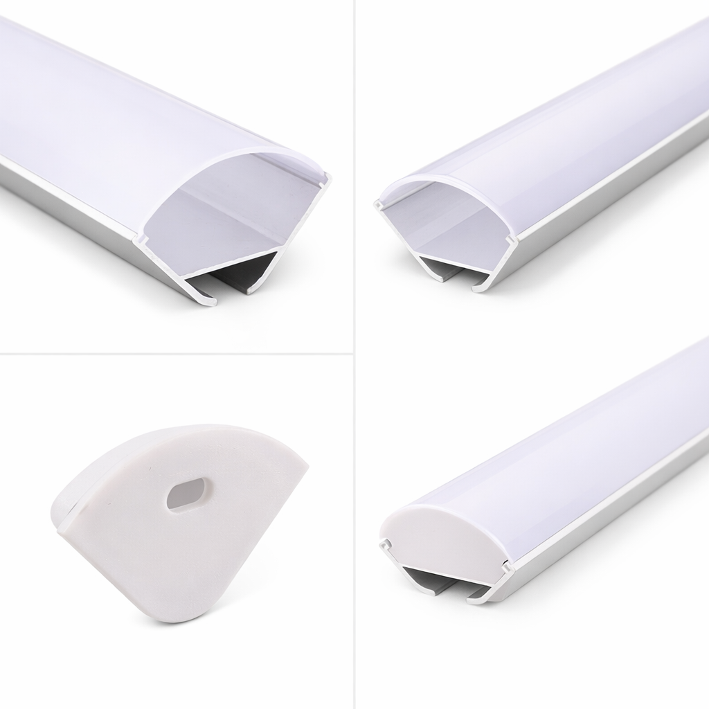 Perfil de Aluminio para Tira LED 3m Empotrable o Sobrepuesto