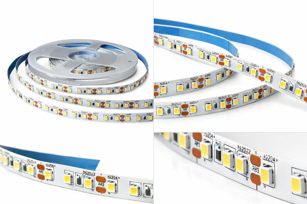 Tira LED 2835 12V Luz Cálida 3000K Alta Densidad Interior 5m