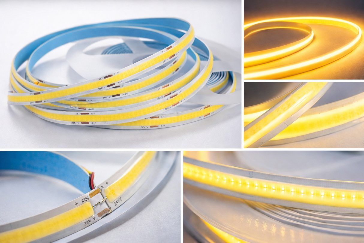 Tira LED COB Continua 55W 3000K Blanco Cálido 12V IP20
