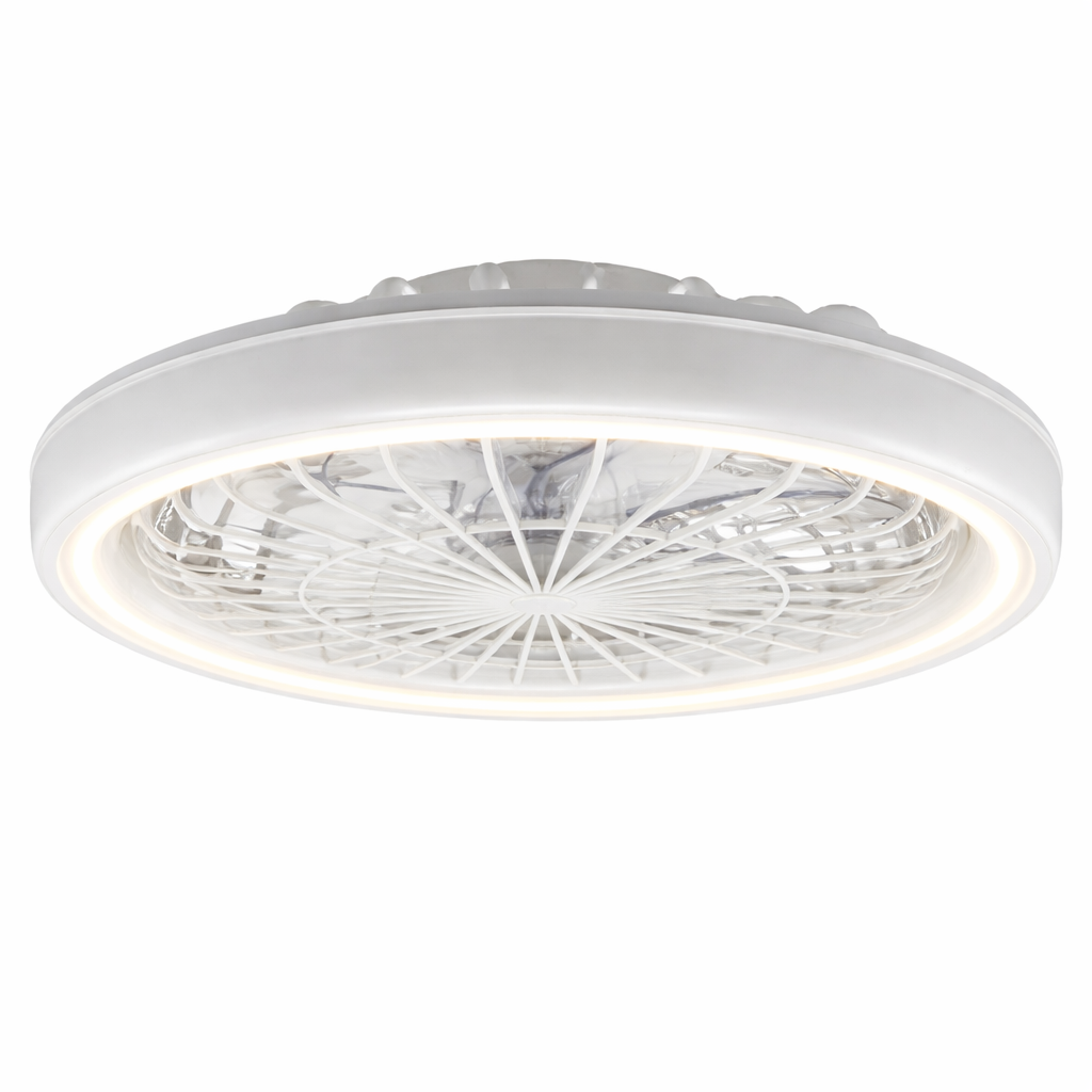Ventilador de Techo LED Compacto 18.5” Blanco con Control Remoto