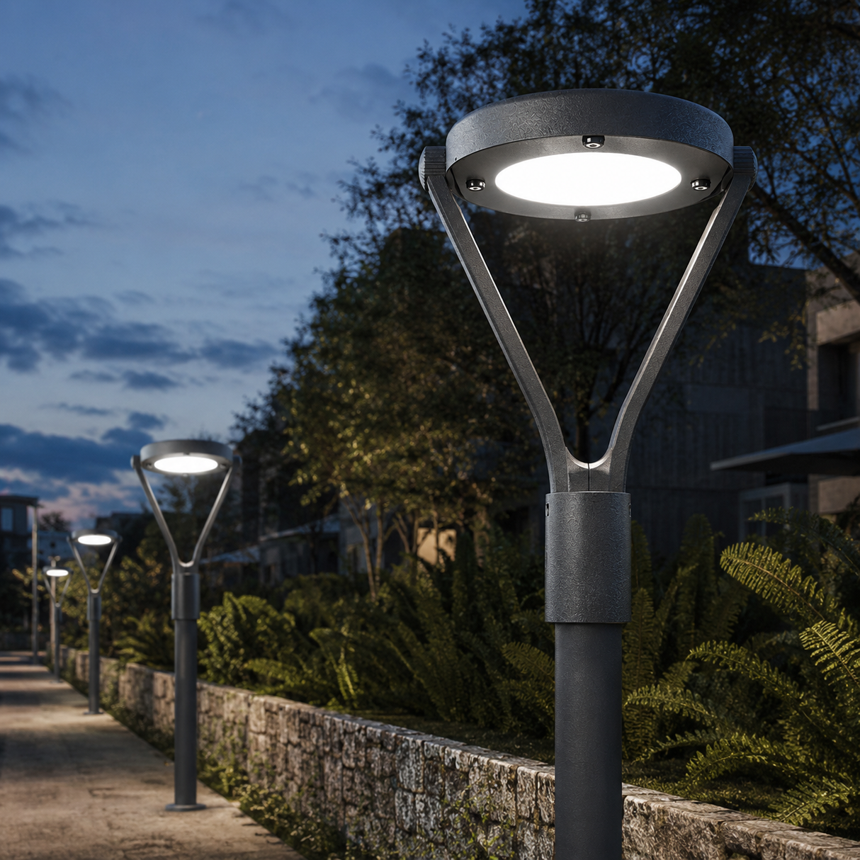 Luminario LED para Poste 100W con Fotocelda IP65 PTRJ-100W