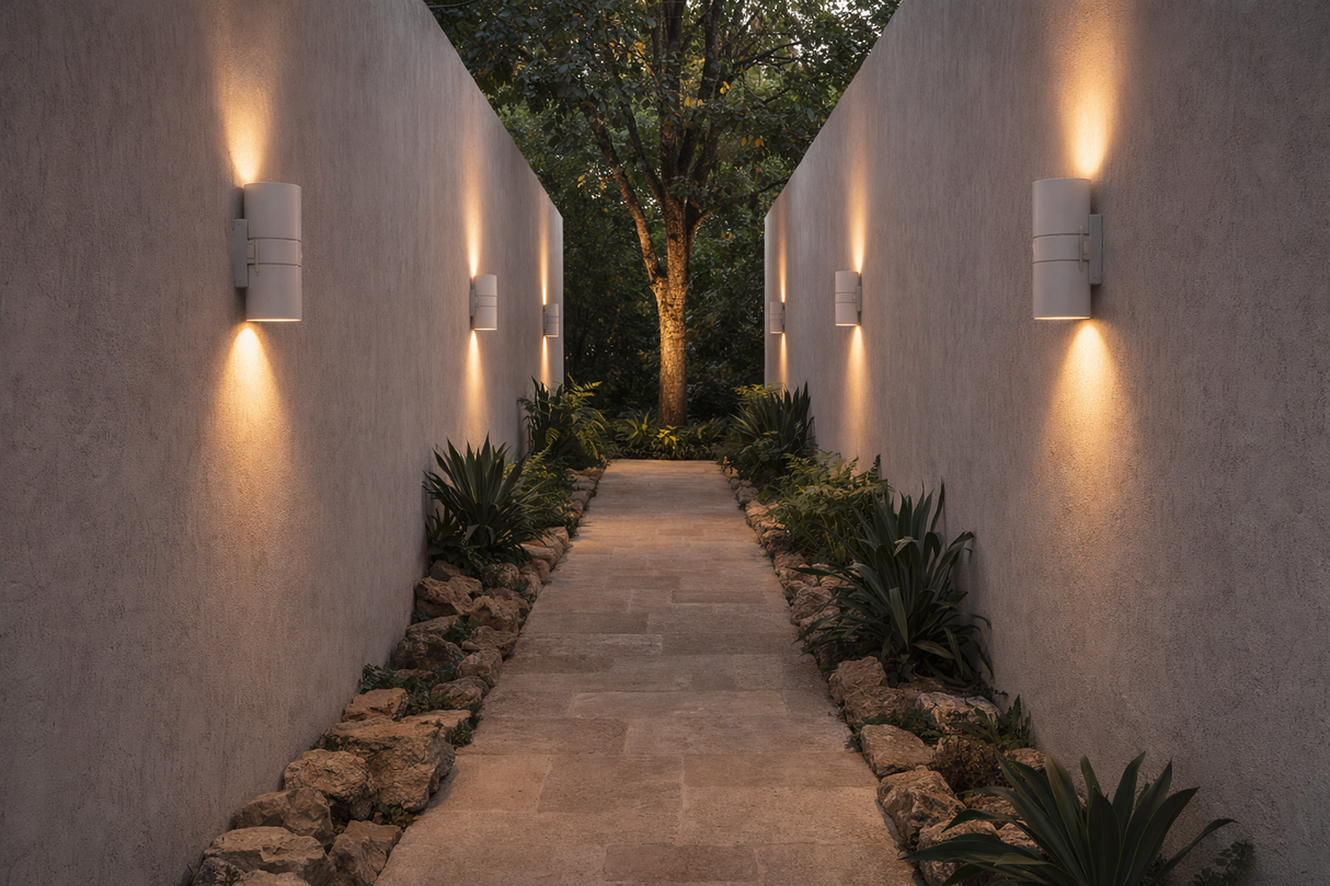 Luminaria de Pared Exterior Doble GU10 IP54 para Fachada