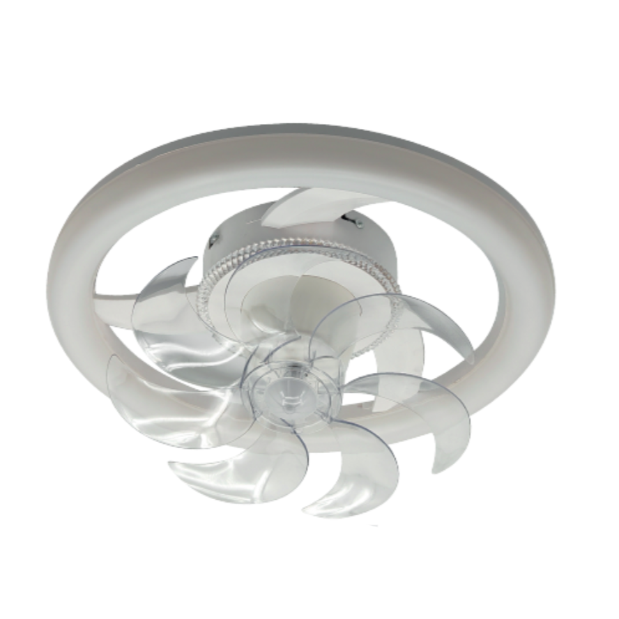 Ventilador LED ML-FAN-CR301B - Ventilación Giratoria y Luz Ajustable.