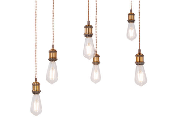 Lámpara Colgante de 6 Brazos Vintage - Diseño Elegante para el Hogar o Negocio