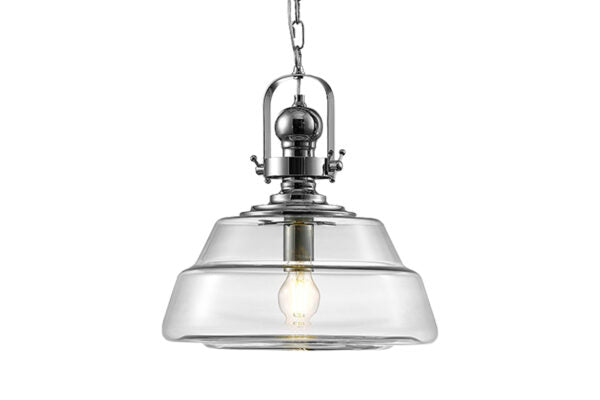 Lámpara Colgante de Cristal Transparente - Diseño Elegante para Interiores