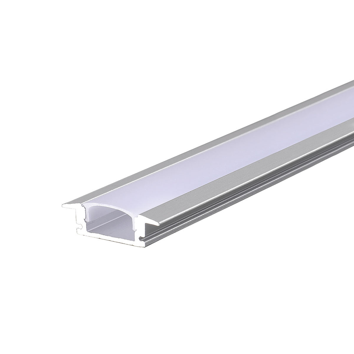 Perfil de Aluminio Visible con Cubierta Opalina para Tiras LED – Elegancia y Difuminado de Luz Interior