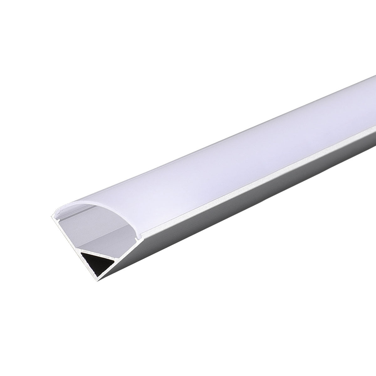 Perfil de Aluminio Esquinero para Tiras LED – Difusión Curva y Montaje en Ángulos de 90°