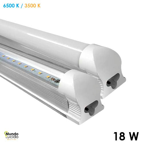 Regleta Aluminio T8 18 watts 6500k