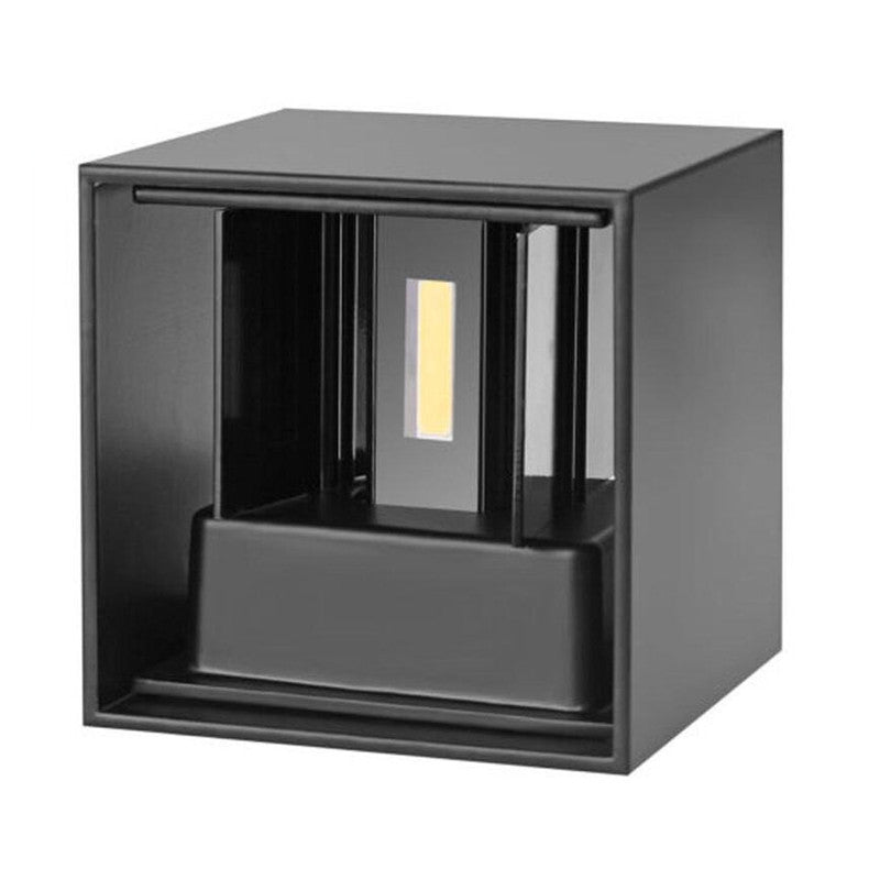 Lámpara Decorativa tipo arbotante Cubica Negro Luz Calida