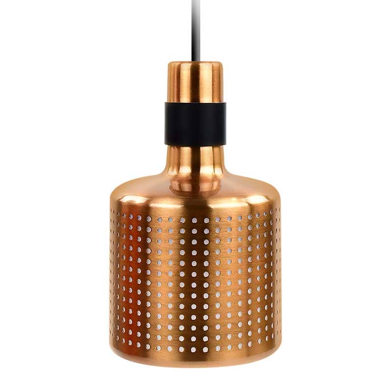 Lámpara Colgante Decorativo Metal Dorado Cepillado