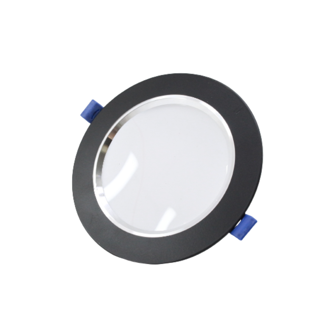 Lámpara LED Empotrable 12w Spot Plafón Negro con Satín