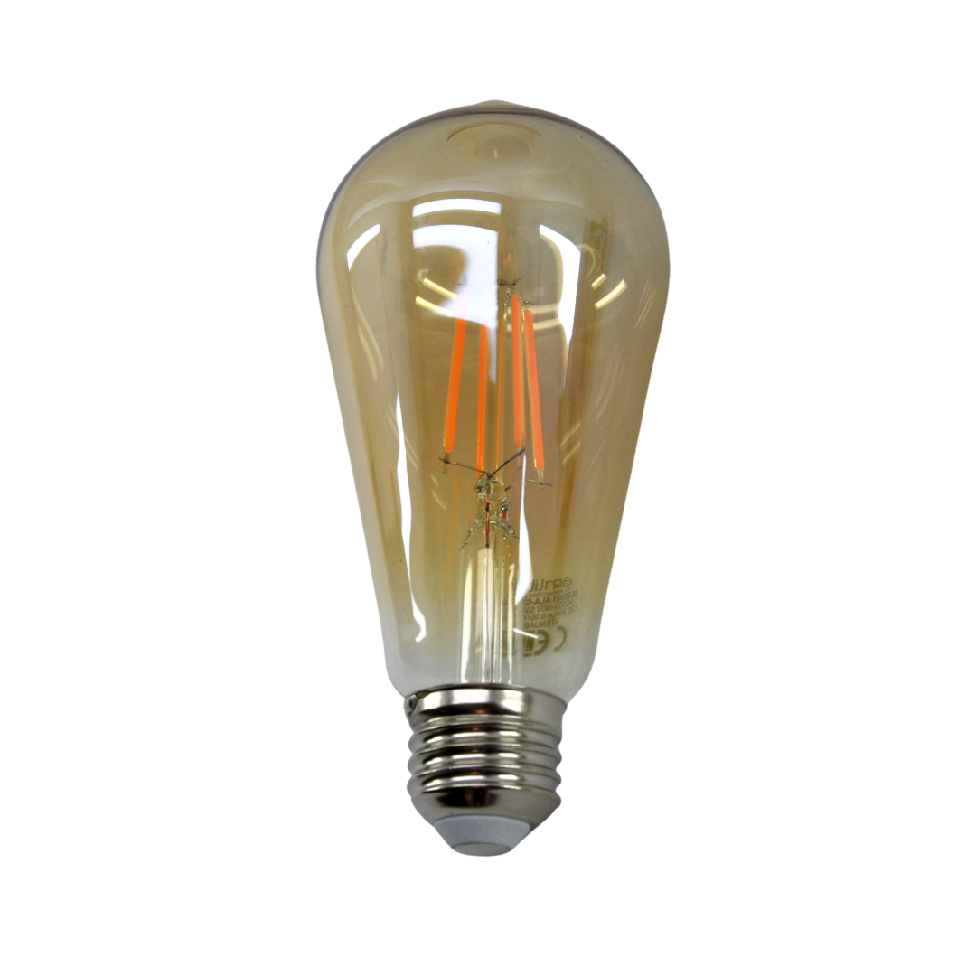 Foco LED Filamento Ámbar ST64 E26 – Iluminación Vintage Decorativa para Interiores-ALA-022