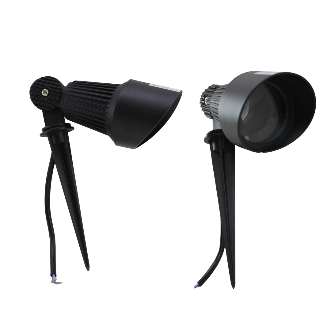 Luminaria Para Jardin Estaca Negra exterior base MR16