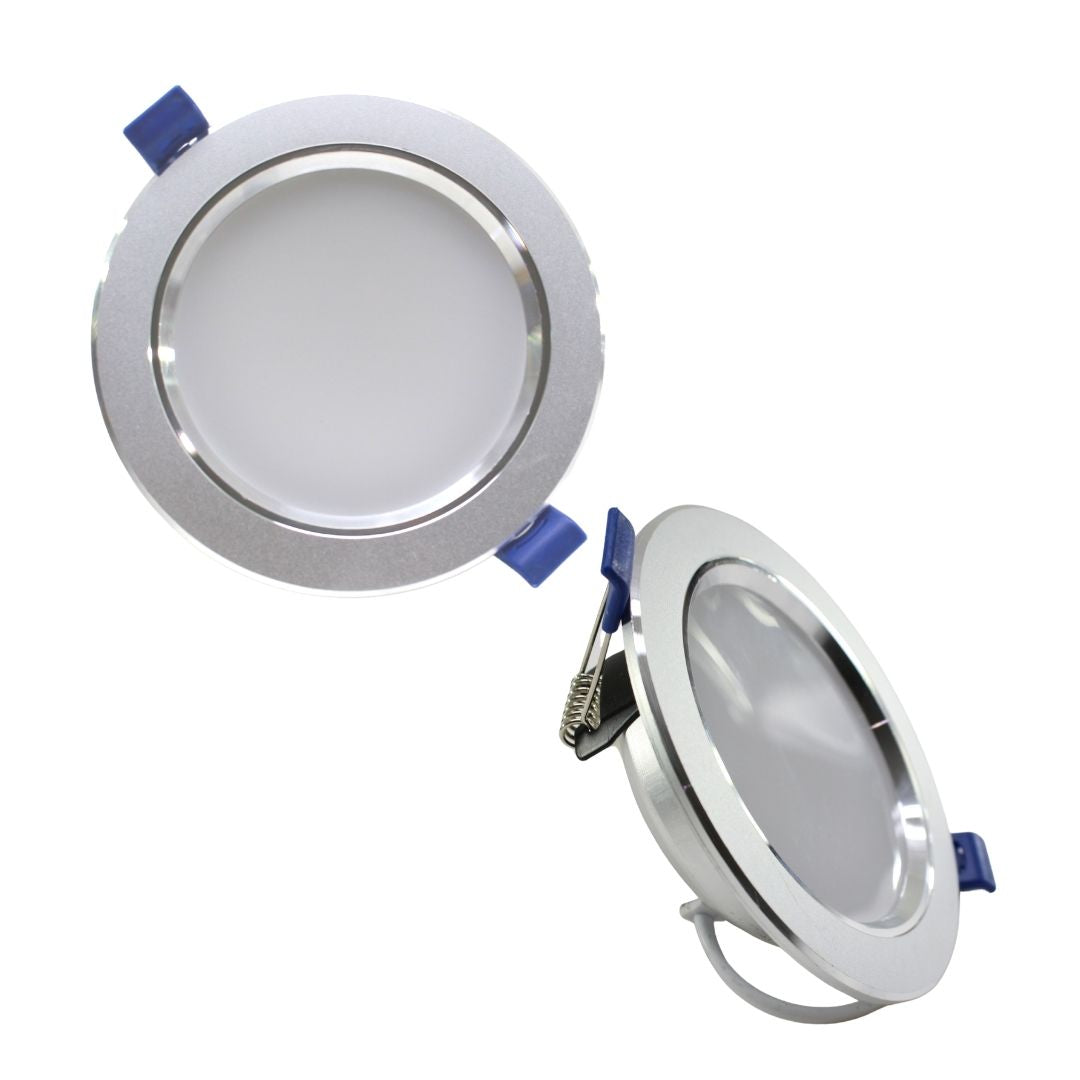 Downlight LED Empotrar - Luz Fría  Blanco Plafón Satino