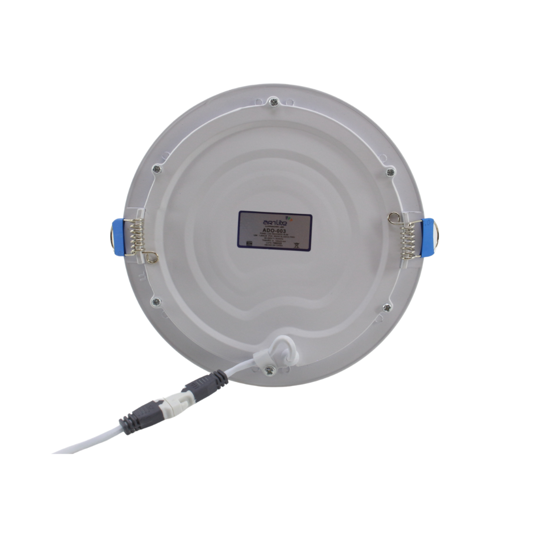 Panel empotrable LED Redondo Slim 12w Blanco Frio