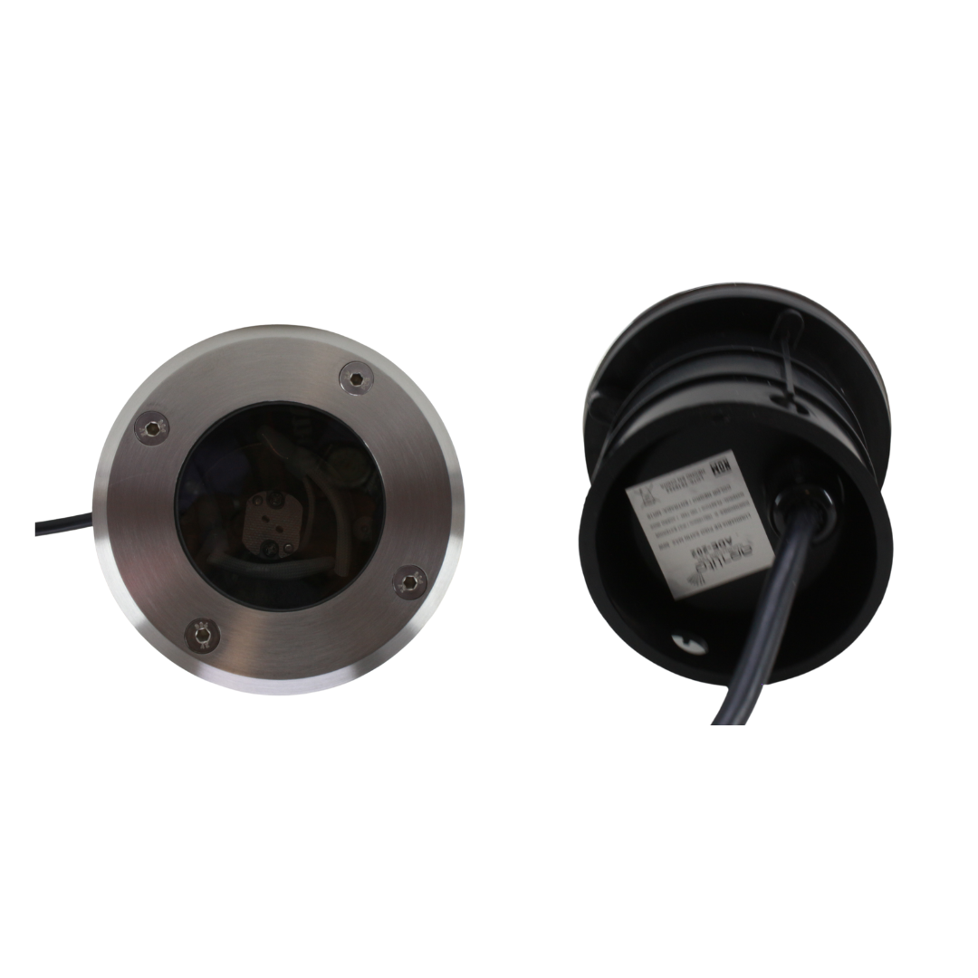 Empotrable Piso Satin y Cubierta Vidrio Templado Exterior BASE MR16