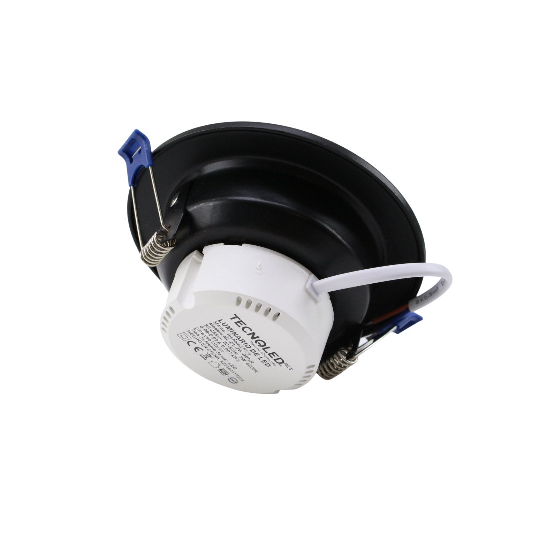 Lámpara LED Empotrable 7w Spot Plafón Negro con Satin-MLDL7WBBNR