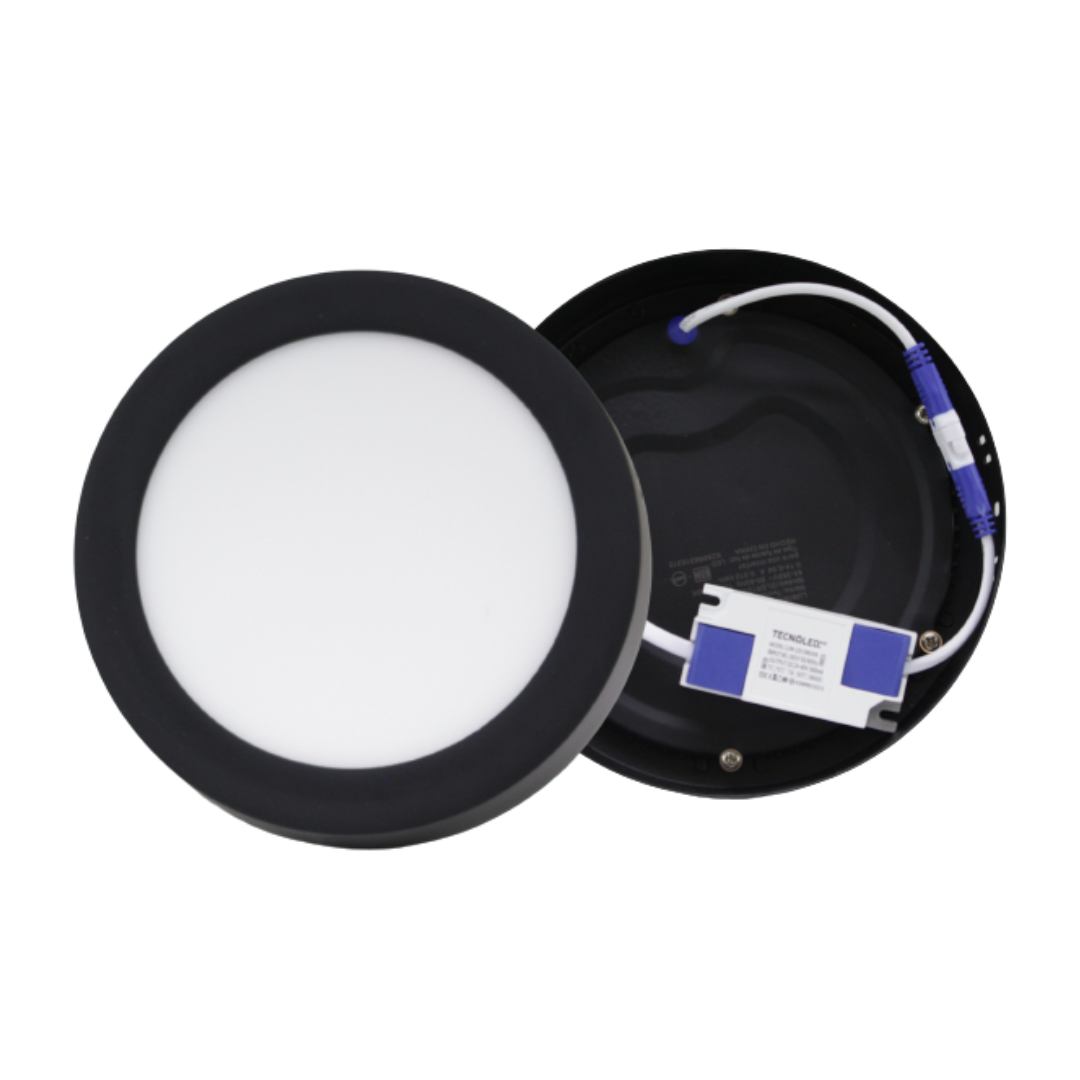 Downlight LED para Oficinas  – Iluminación Moderna y Eficiente- Negro Mate Luz Blanca-DLSR12WBBNR