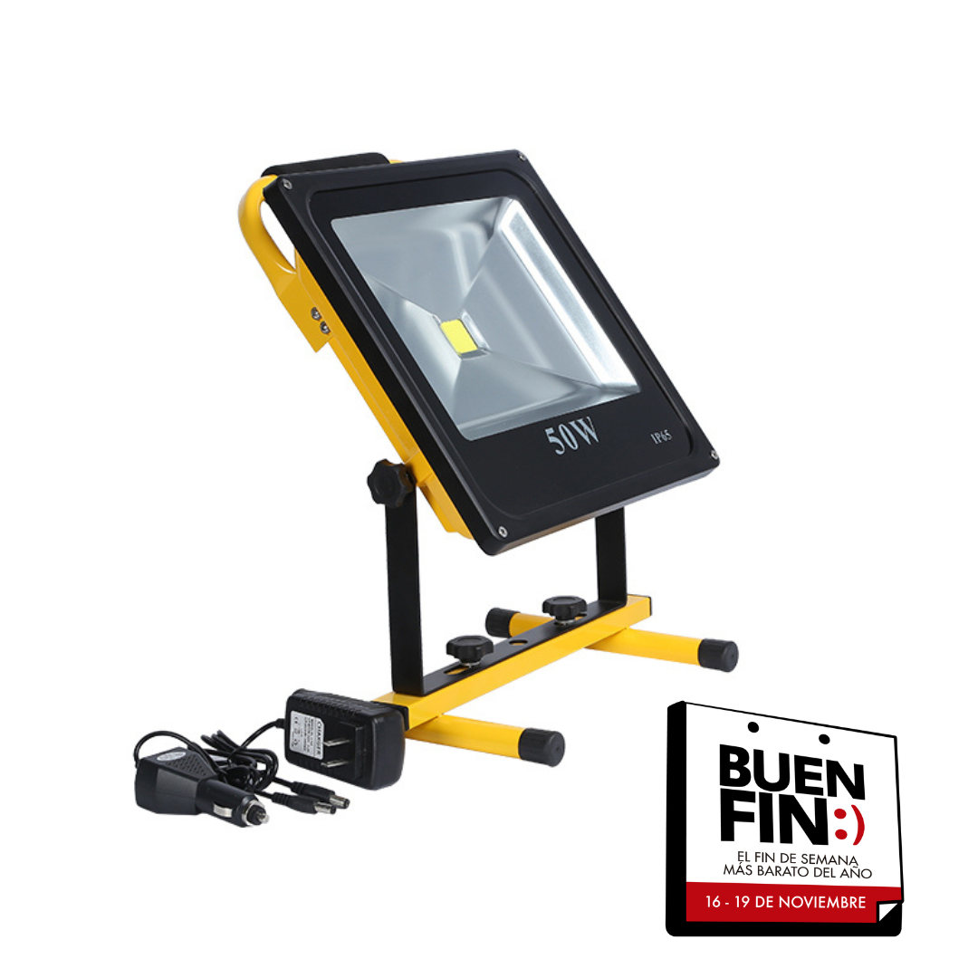 Reflector LED Recargable con Base 50w