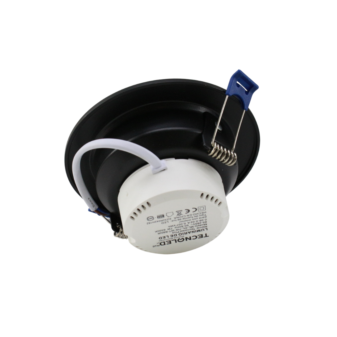 Downlight LED Empotrar -Luz Fría 6500K Negro