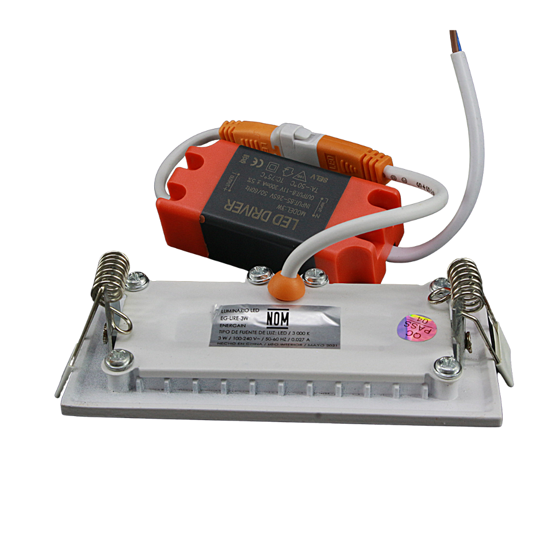 Lámpara LED para Escalera de cortesía Luz Calida terminado Blanco