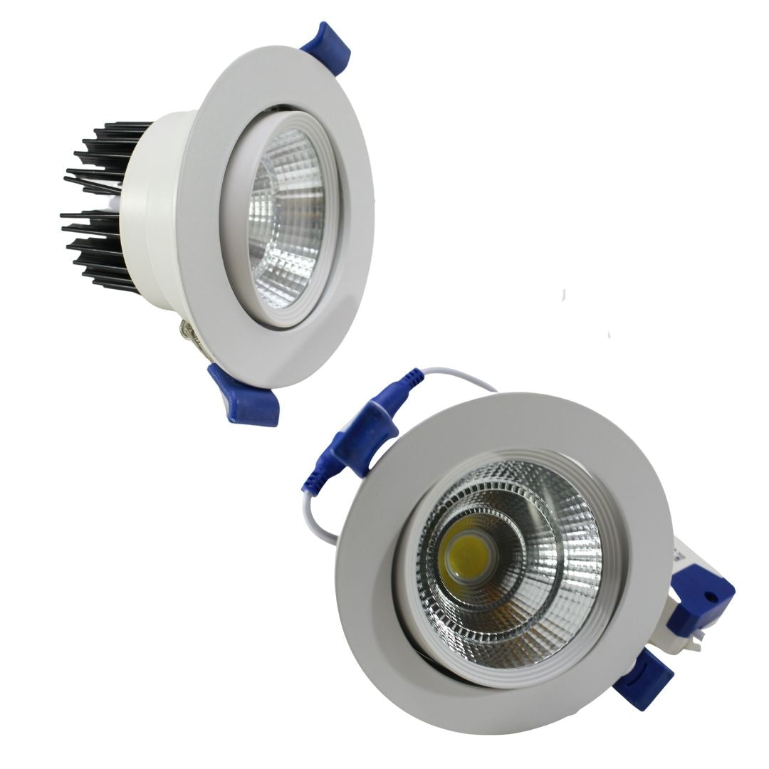 Plafón Empotrable Dirigible LED CB 10w blanco Luz Fría